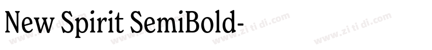 New Spirit SemiBold字体转换